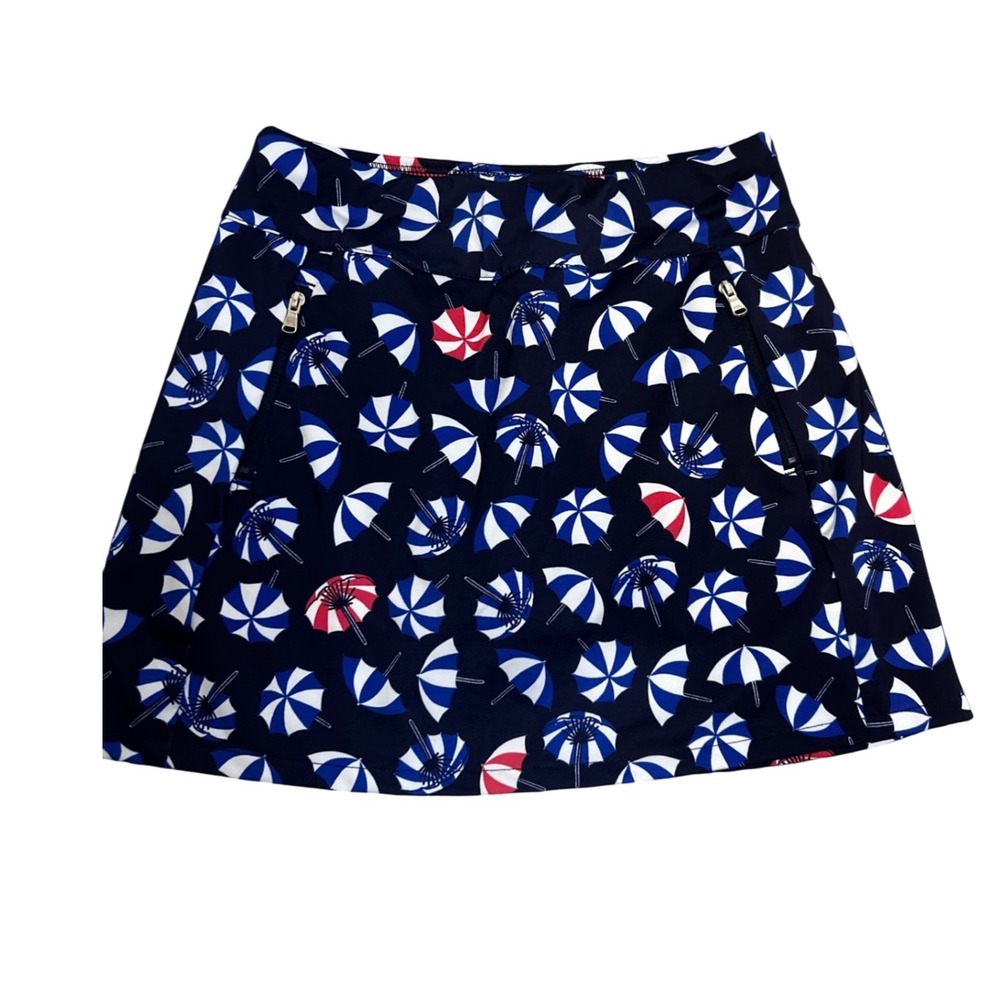 Polo Ralph Lauren Girls Navy Umbrella Print Athletic Golf Skort  Size M 8-10